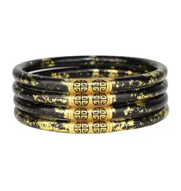 Koi Black and Gold All Weather Bangles