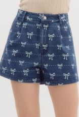 Bow Denim Shorts