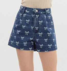 Bow Denim Shorts