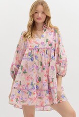 Floral Pullover Mini Dress