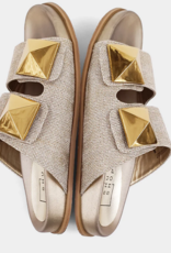 Bernarda Gold Woven Sandals
