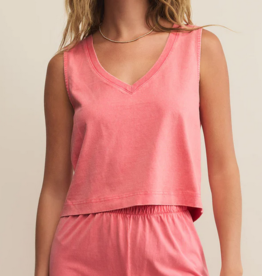 Sunset pink v-neck tank