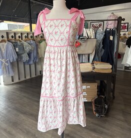 Sundress with pink bow details
