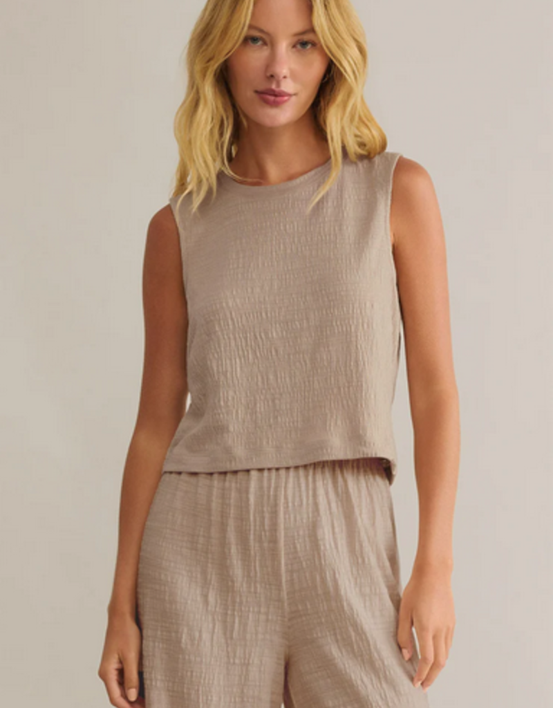 Sloane Textured Top Parchment