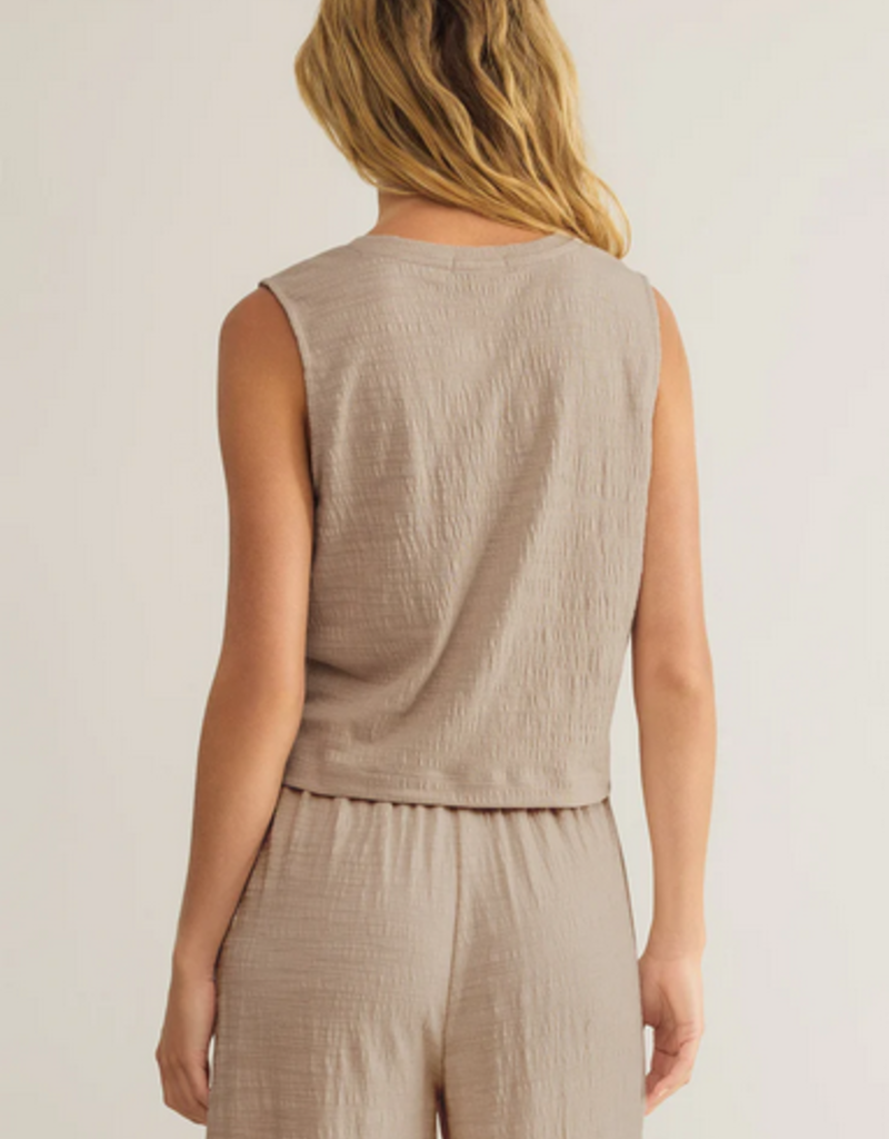 Sloane Textured Top Parchment