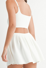 White back cut out romper