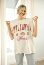 Sooners Wave Arch Thrifted Tee