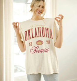 Sooners Wave Arch Thrifted Tee