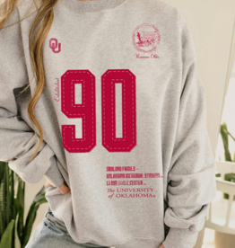Thrifted OU Sooners Crest Stamp Sweatshirt