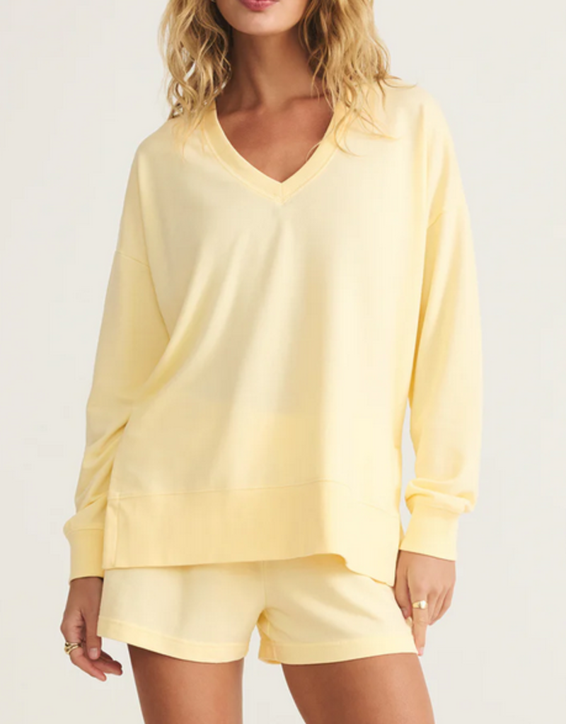 Yellow Modern V-Neck Weekender