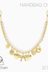 Bow Charm N  Pearl Bag Chain