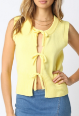 Front Tie up Knit Sweater Vest