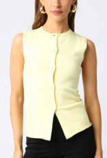 Butter Yellow Sweater Vest with Pockets