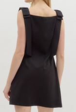 Simple Bow Black Dress