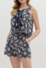 Navy Floral Set