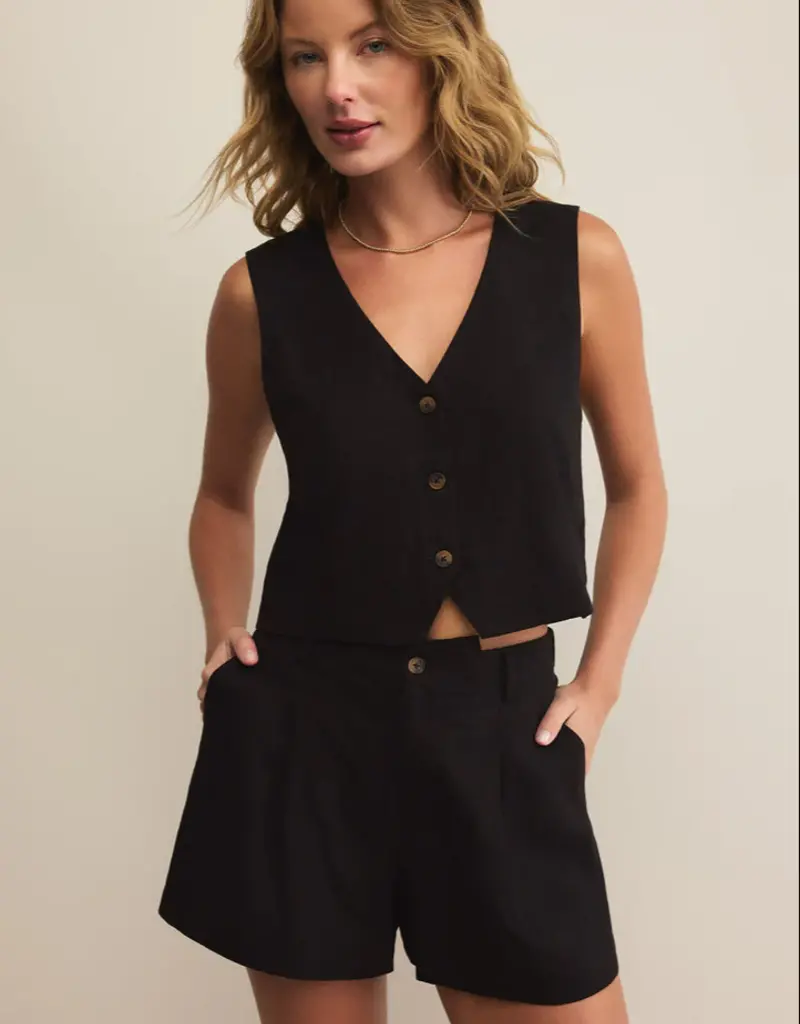 Topanga Linen Short Black