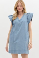 Light Denim Pocket Dress