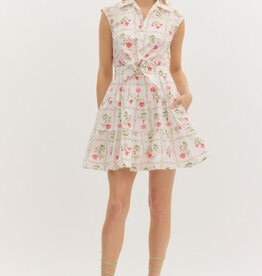 Floral Front Tie Dress