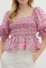 Pinky Floral Top