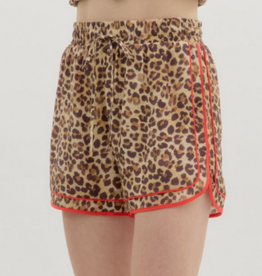 Leopard Drawstring Shorts