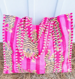 Pink Eye of the Tiger Tote Bag