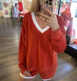 Marx V-Neck Terry Sweatshirt
