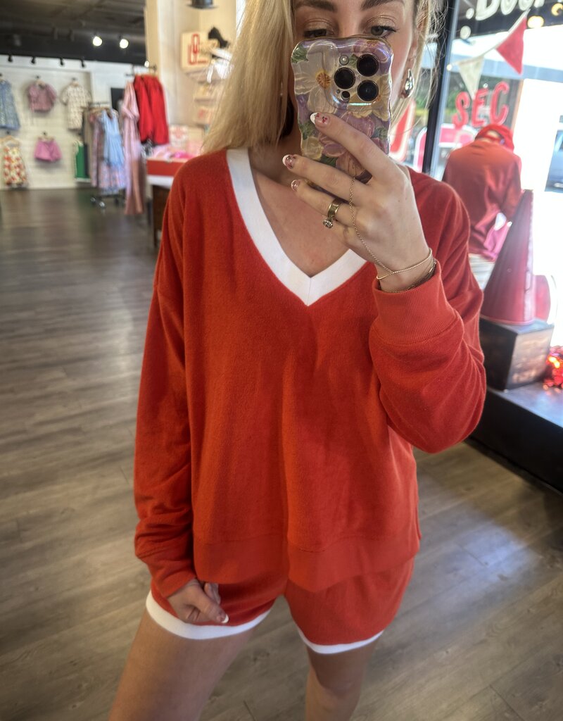 Marx V-Neck Terry Sweatshirt