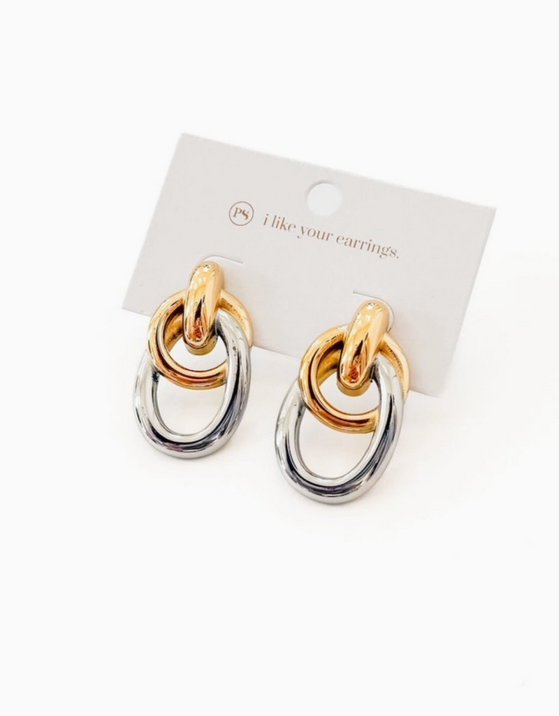 Adelle Two Tone Earrings