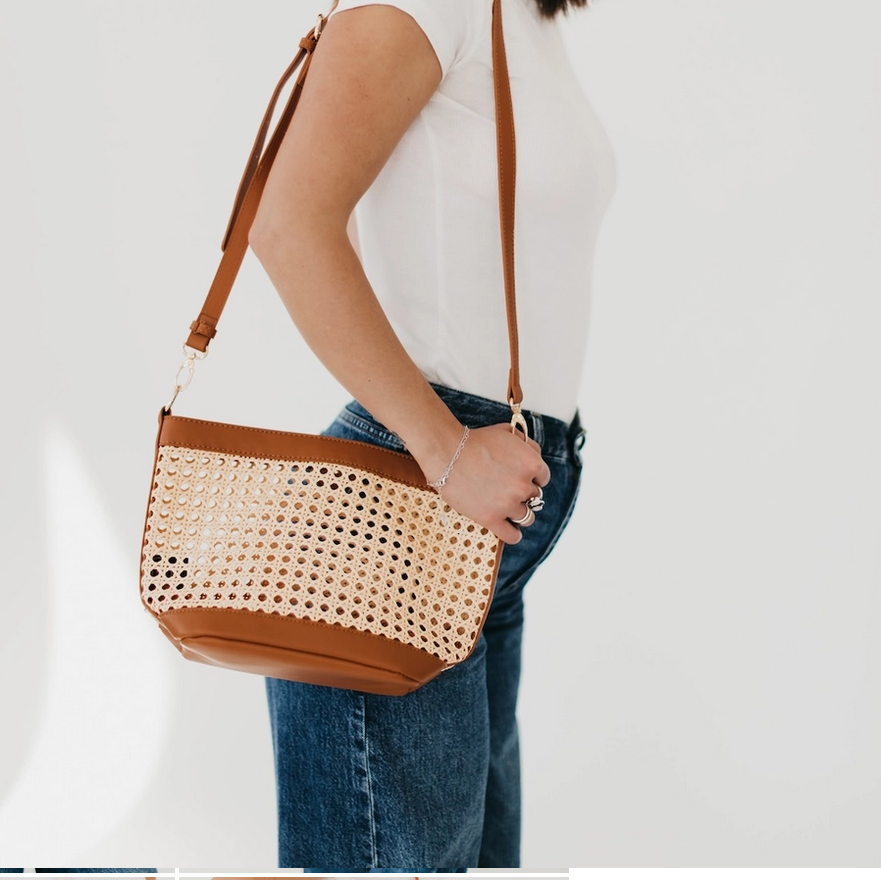 Bryce Woven Bucket Bag - Blush Boutique