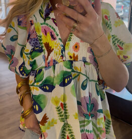 Lemon Floral Top