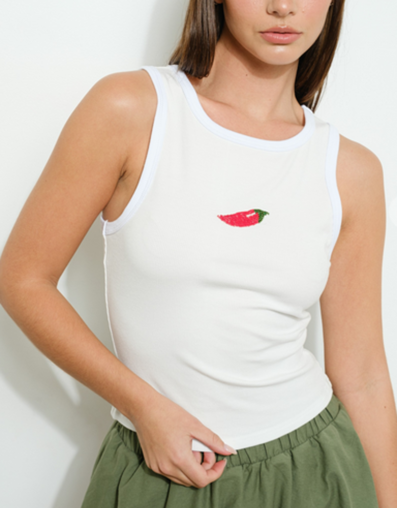Chili Beaded Tank