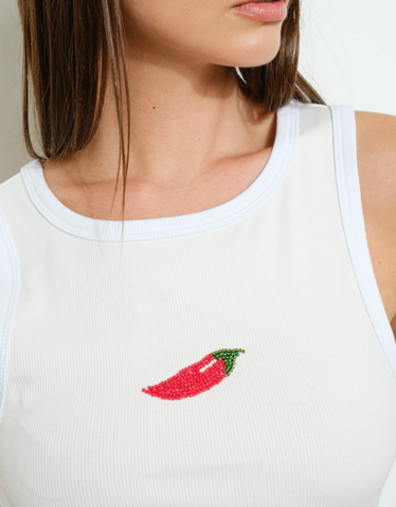 Chili Beaded Tank