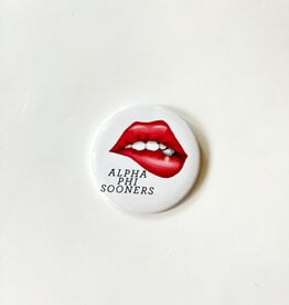 ! Alpha Phi Sooners Lips Button