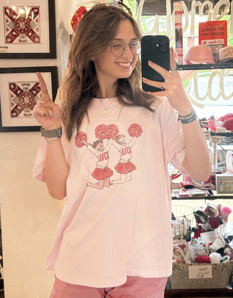 Pink OU Cheer Ellie Tee