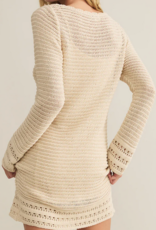 Calabria Crochet Mini dress Natural