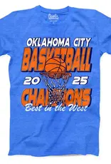 OKC Basketball Champs Tee-Blue