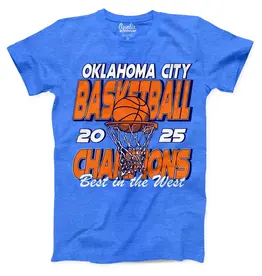 OKC Basketball Champs Tee-Blue