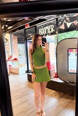 Vintage Green Knit Skort Set