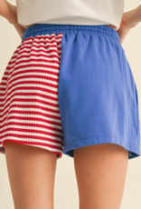 Red, White, and Blue Knit Shorts
