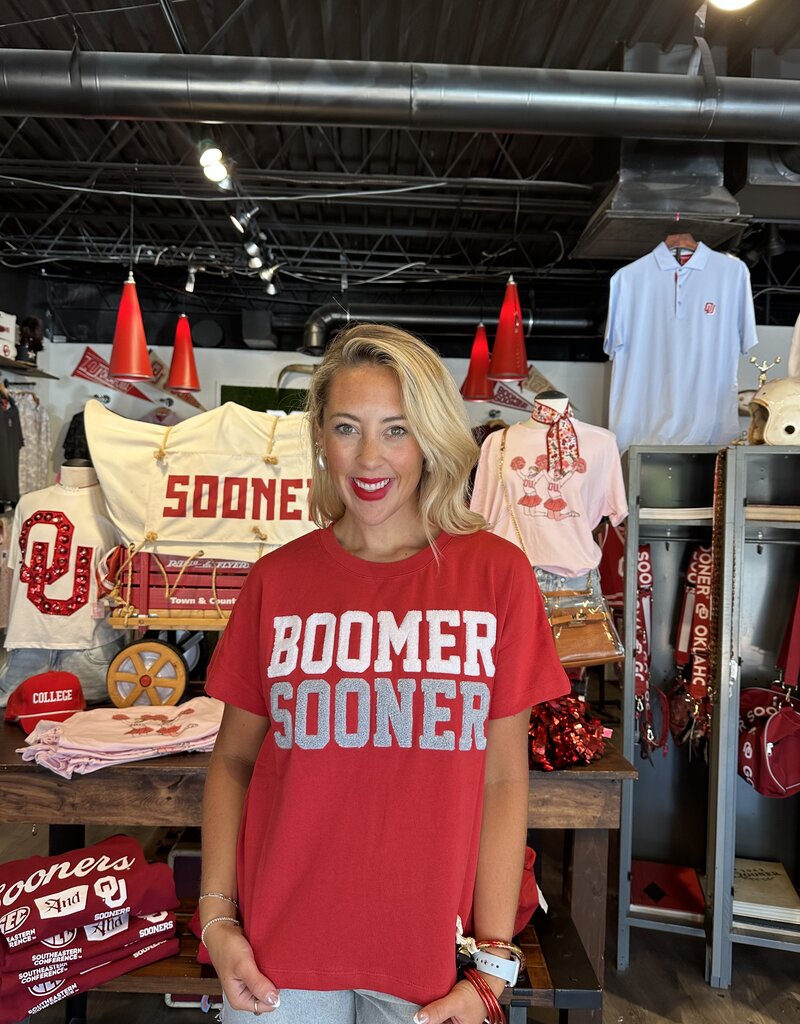 Boxy Chenille Boomer Sooner Shirt