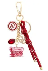 Oklahoma Sooners Cluster Bag Charm in Crimson