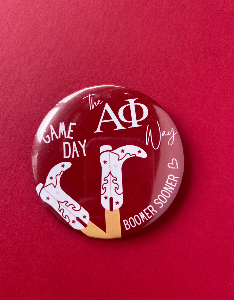 !Sorority boots game day button