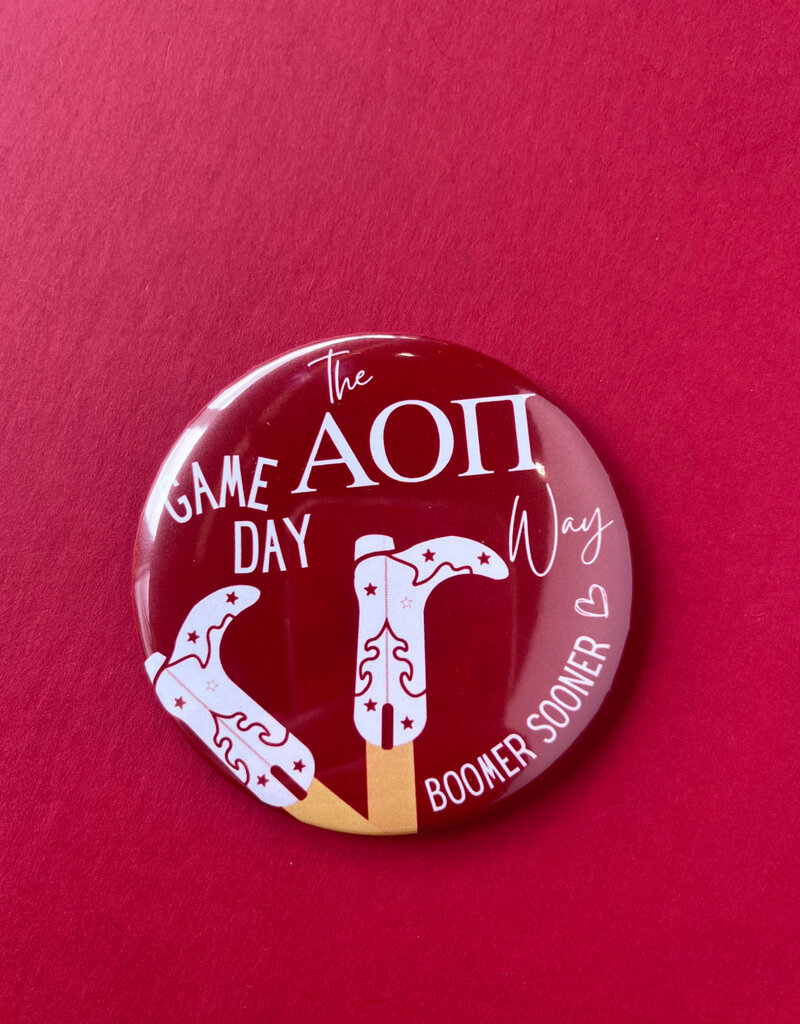 !Sorority boots game day button