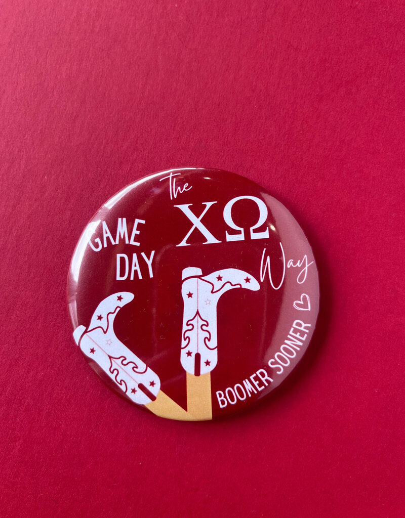 !Sorority boots game day button
