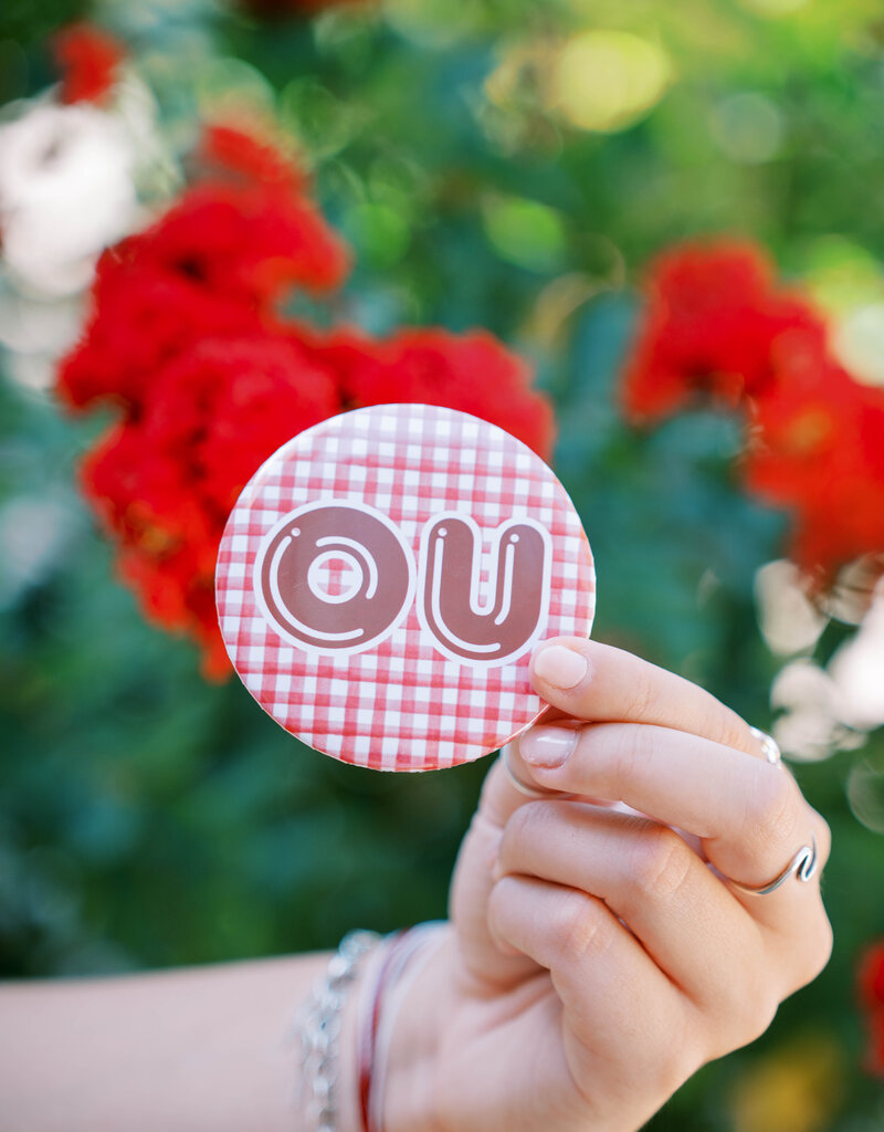 !Gingham OU button