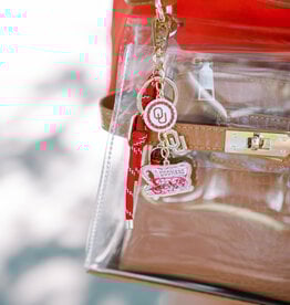 Oklahoma Sooners Cluster Bag Charm in Crimson