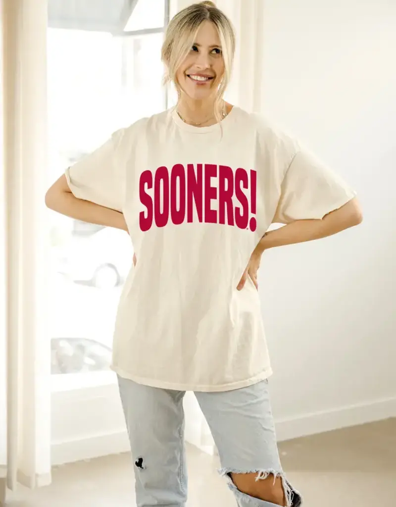 Sooners Crimson Puff Tee