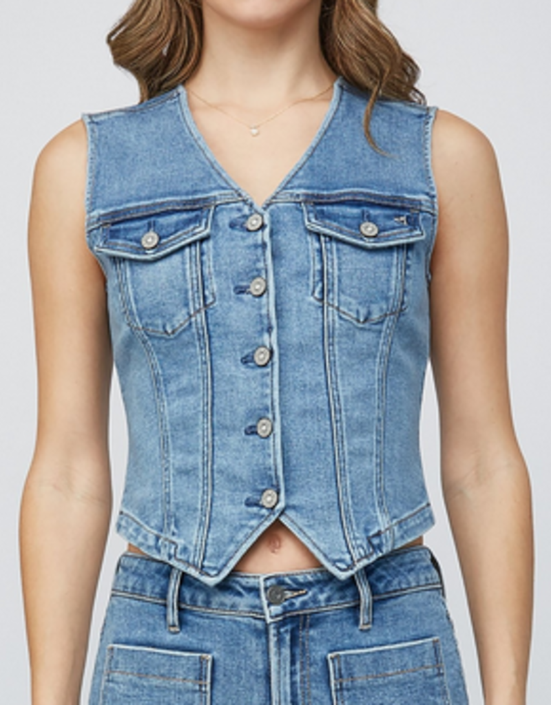 Fitted Denim Vest