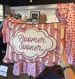 Boomer Sooner Bow Pattern Pillow