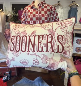 Sooners Toile Pillow